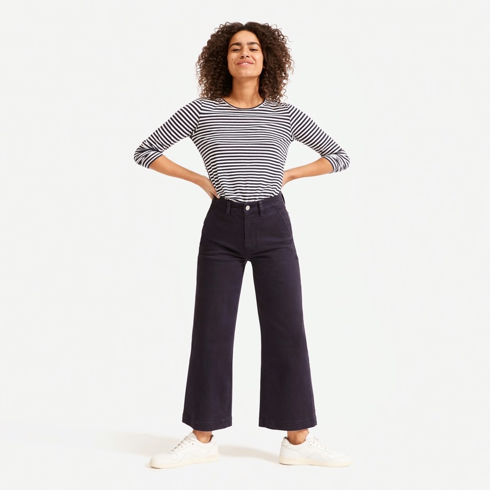 Everlane wide leg crop pant